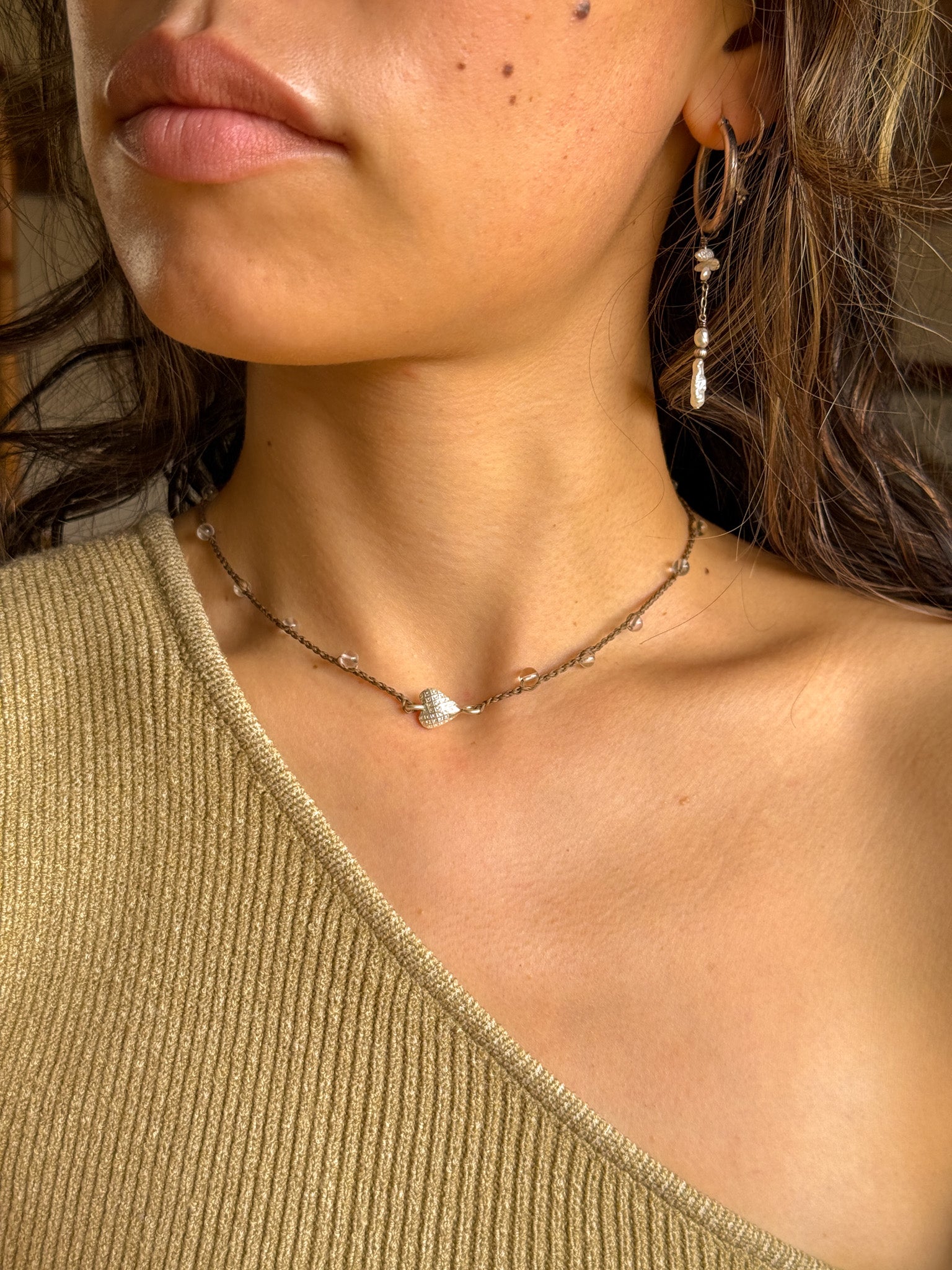 Macrame Necklace - Ametrine and Karen silver (Shorter)