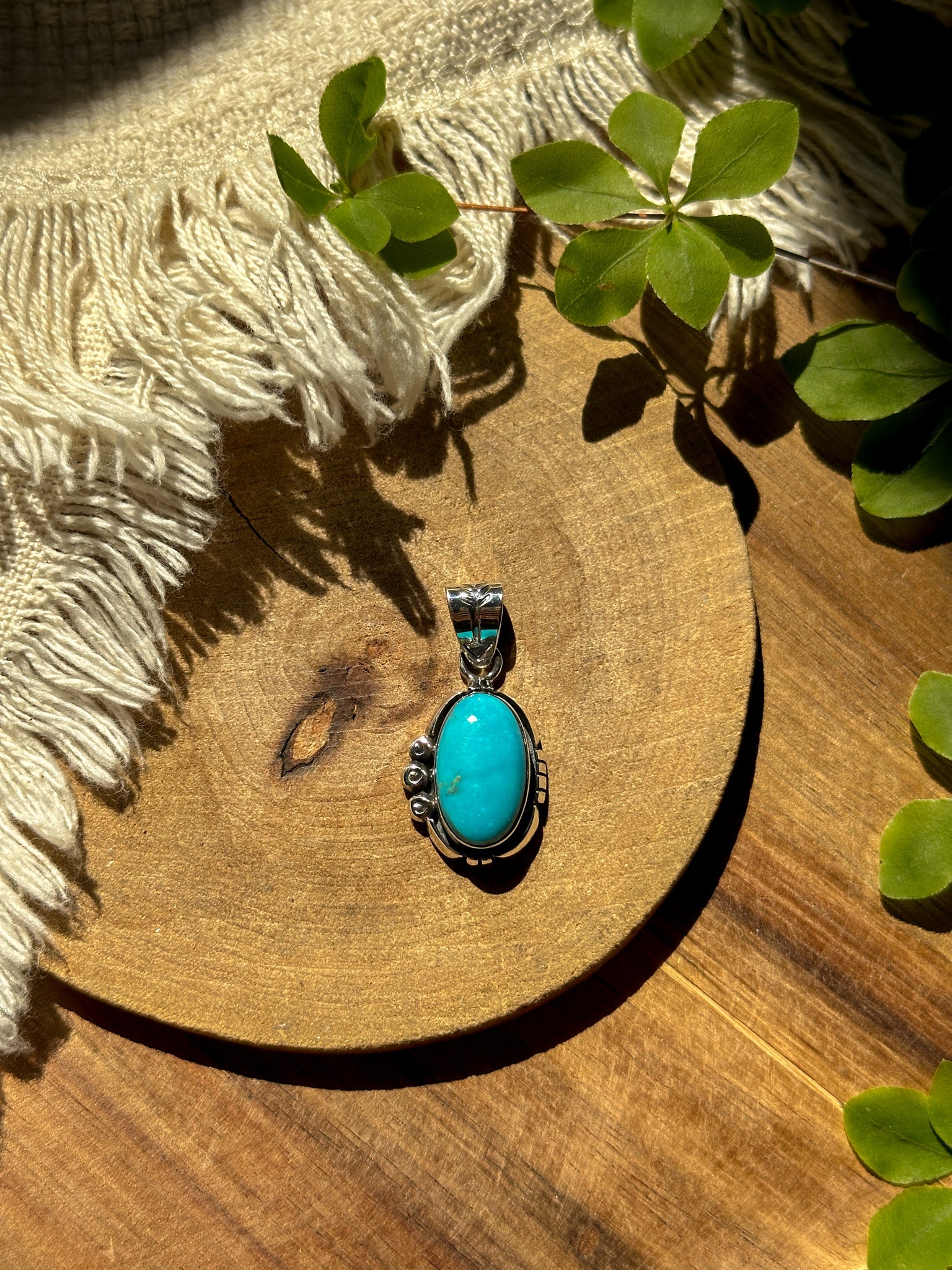 Sleeping Beauty Turquoise Pendant Top 【Imported】