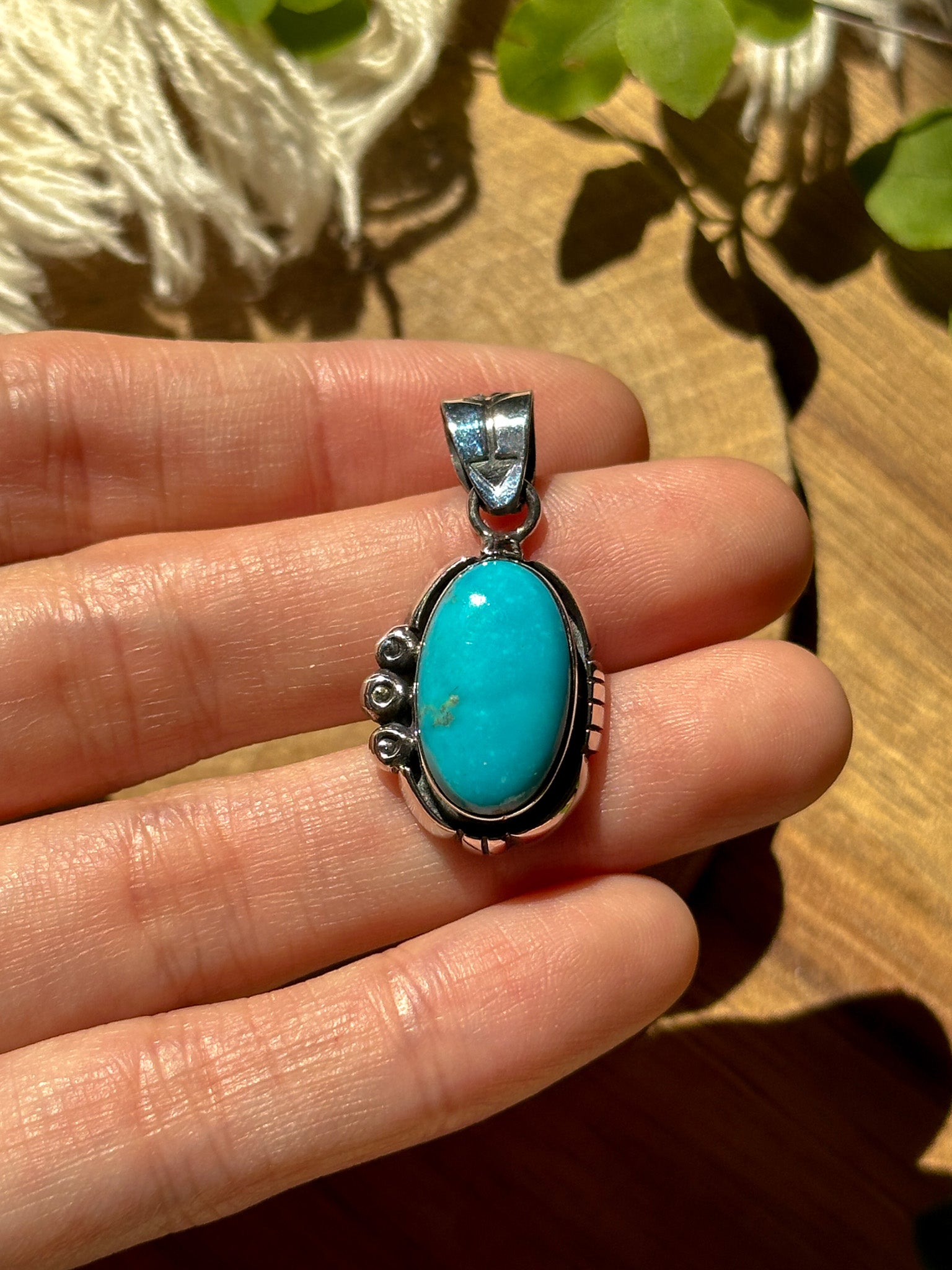 Sleeping Beauty Turquoise Pendant Top 【Imported】