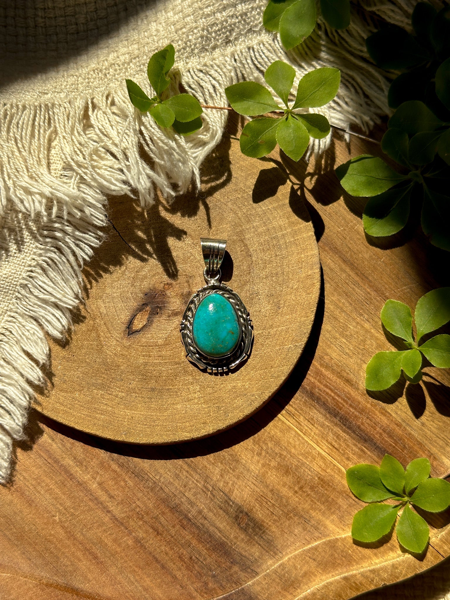 Sleeping Beauty Turquoise Pendant Top 【Imported】