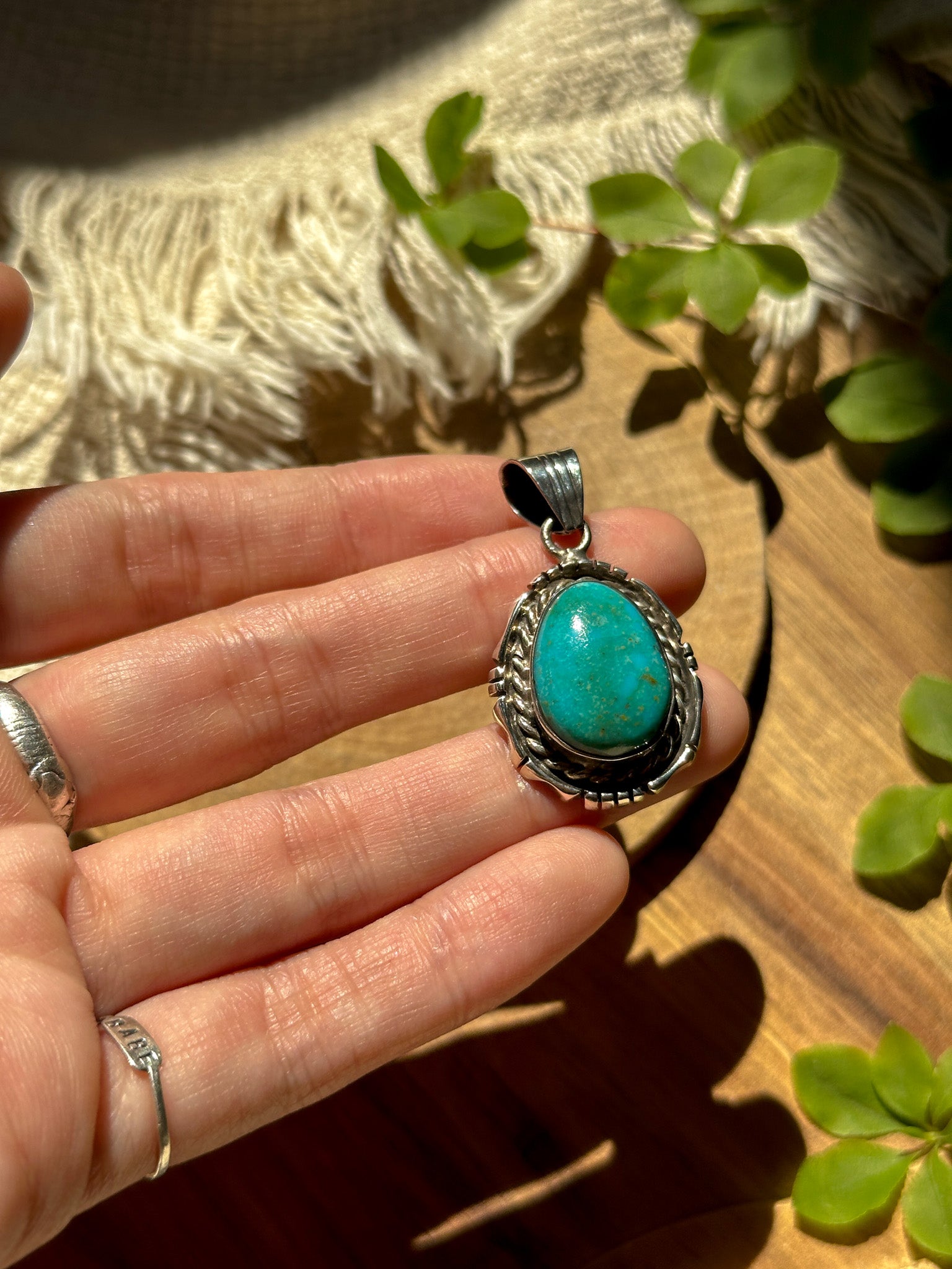 Sleeping Beauty Turquoise Pendant Top 【Imported】