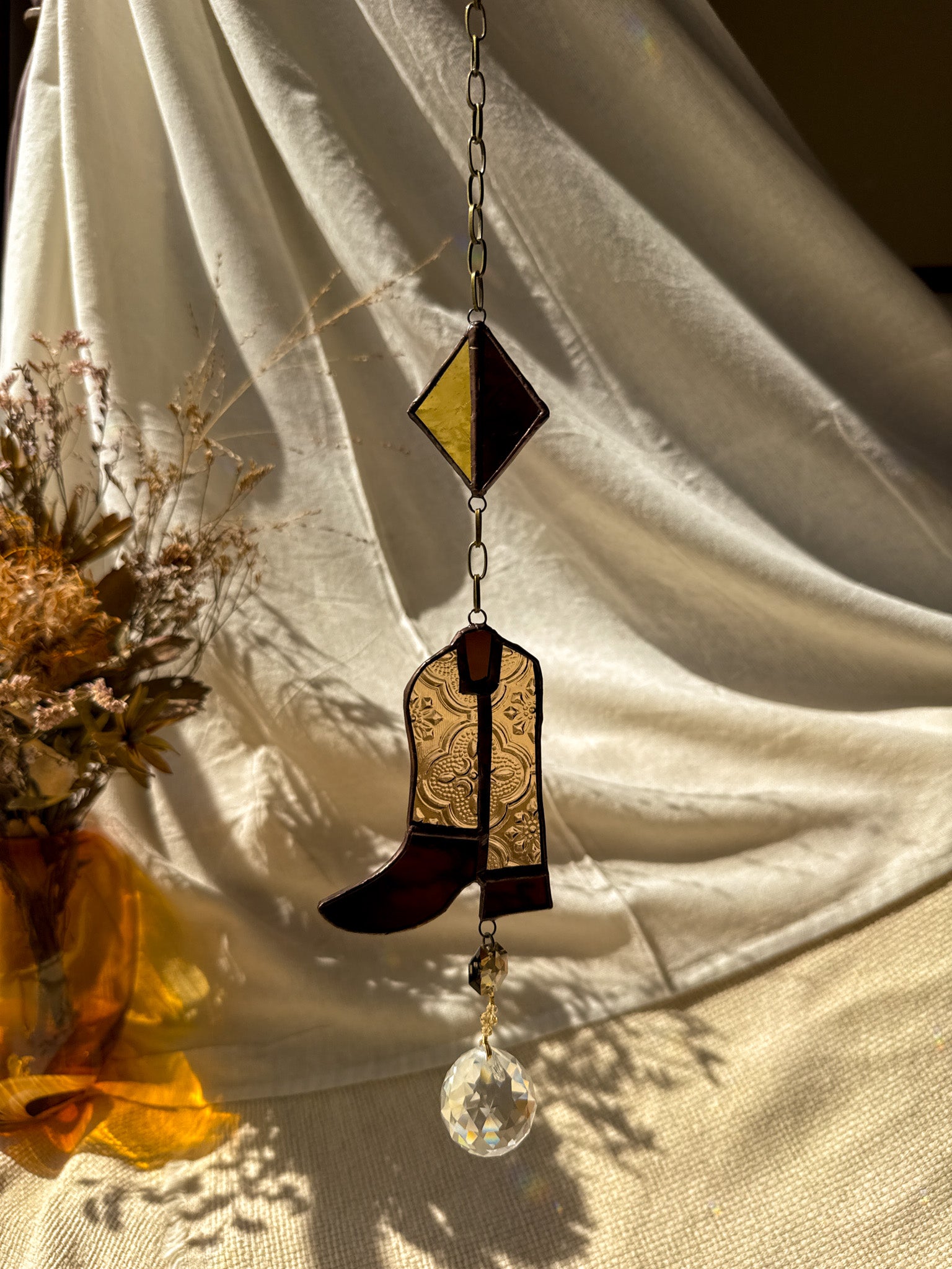 Cowboy boot - yellow / brown