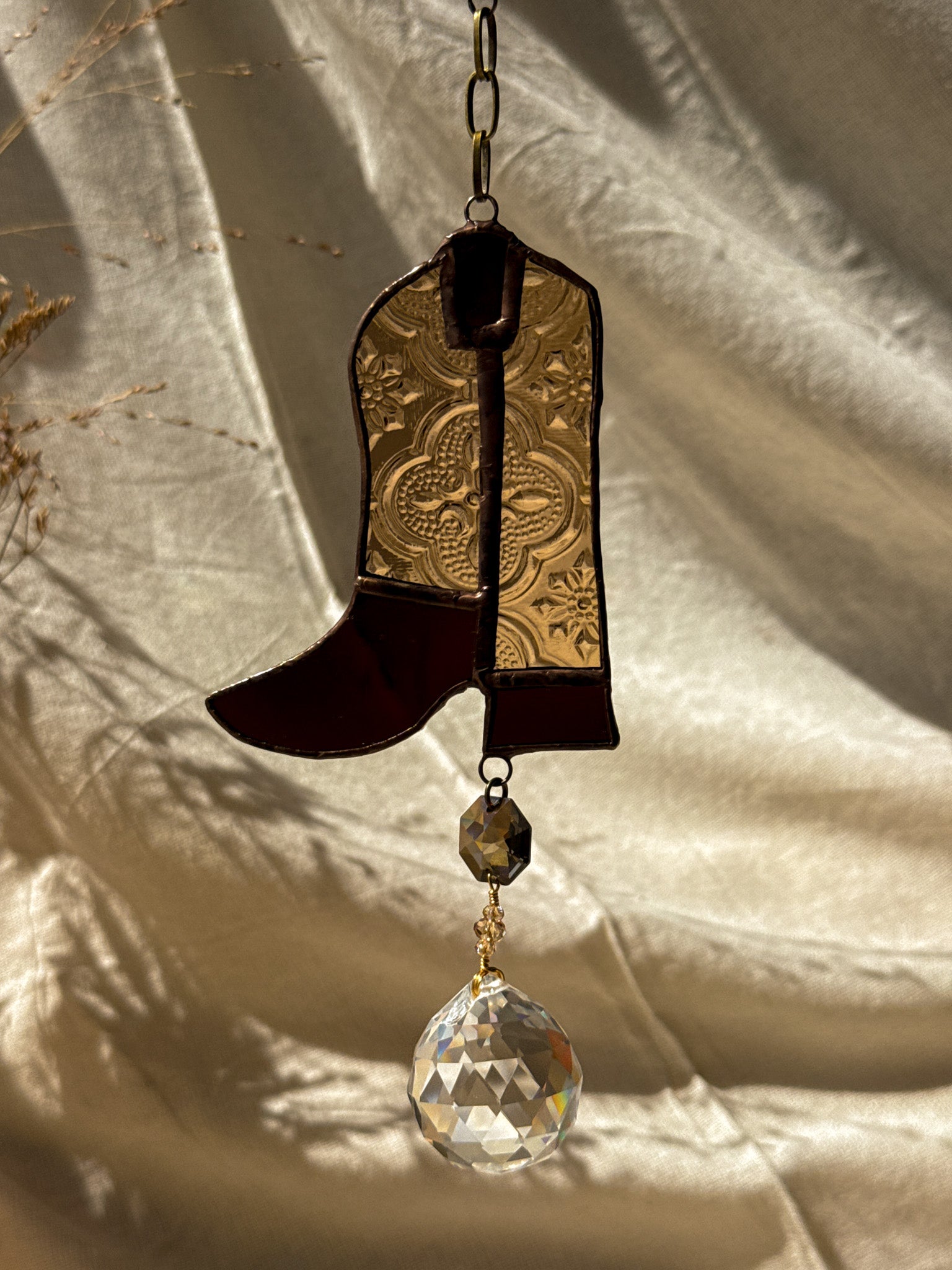 Cowboy boot - yellow / brown