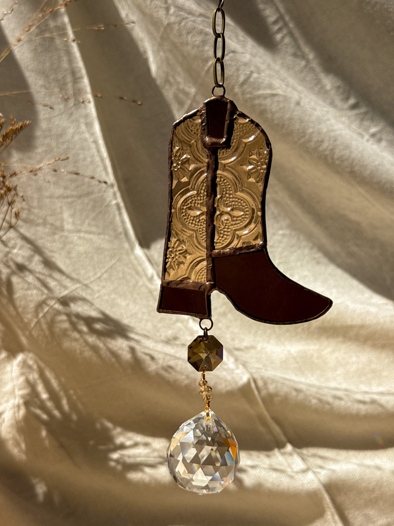 Cowboy boot - yellow / brown