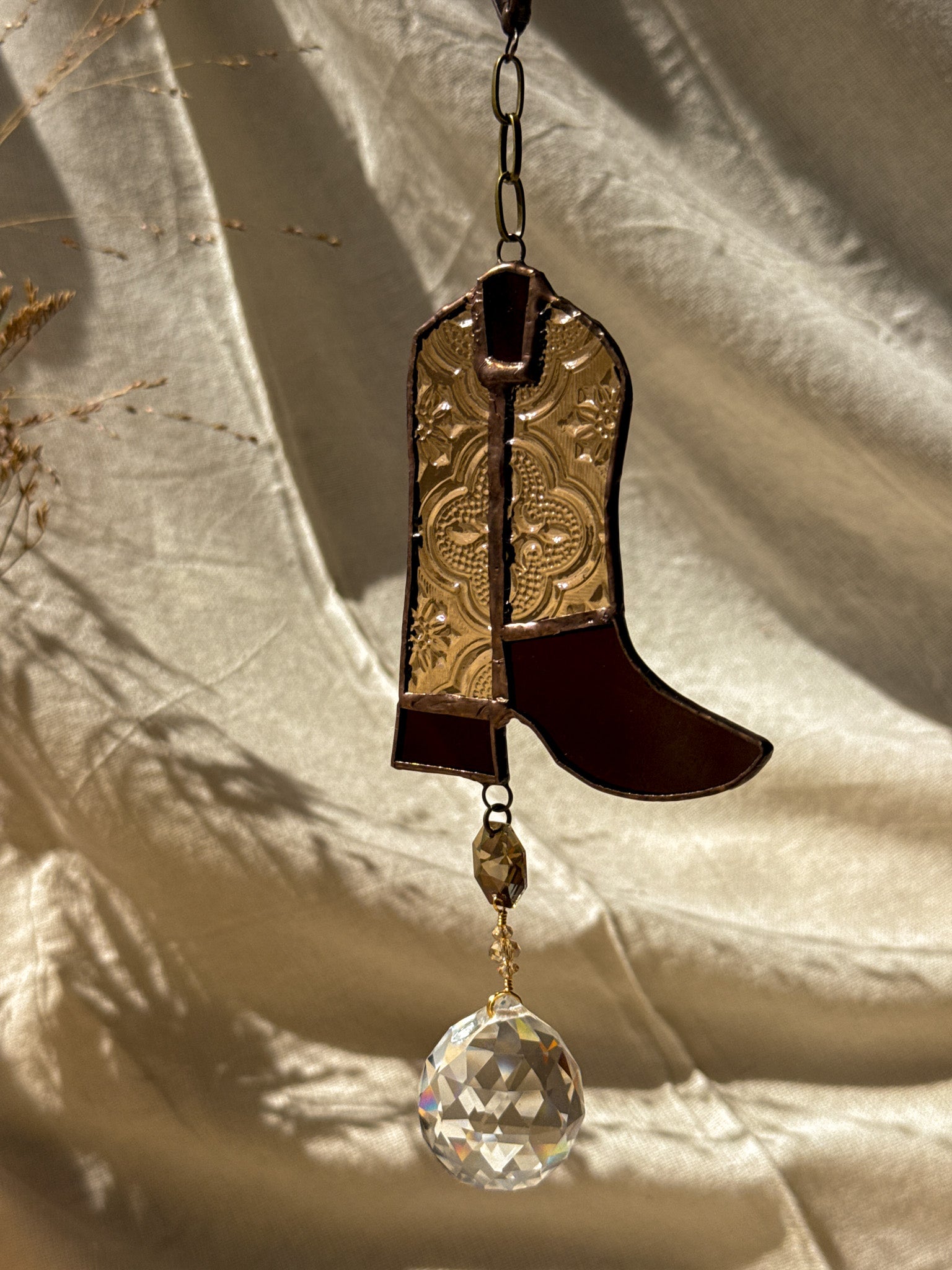 Cowboy boot - yellow / brown