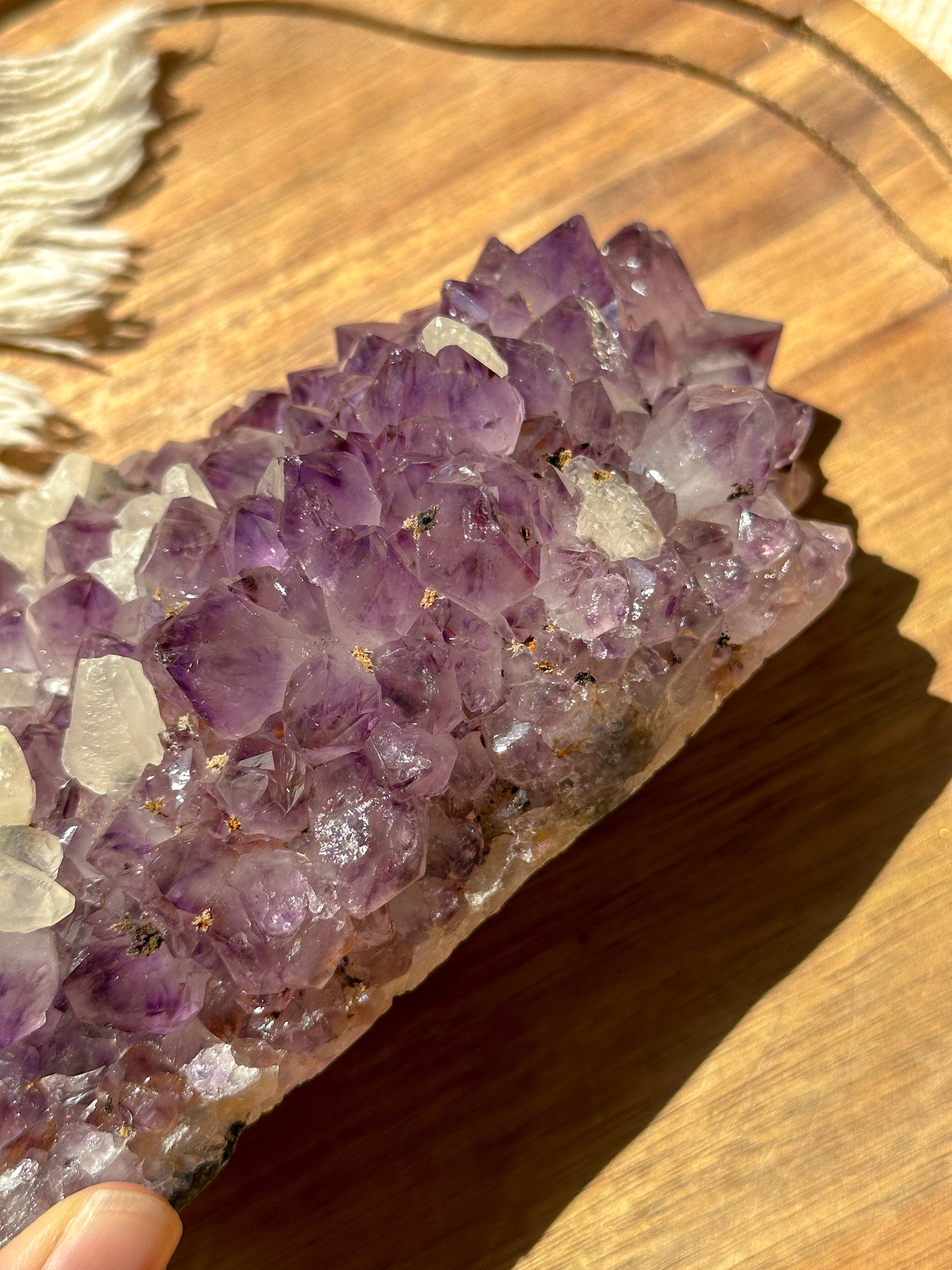 Amethyst Cluster with Clear Quartz