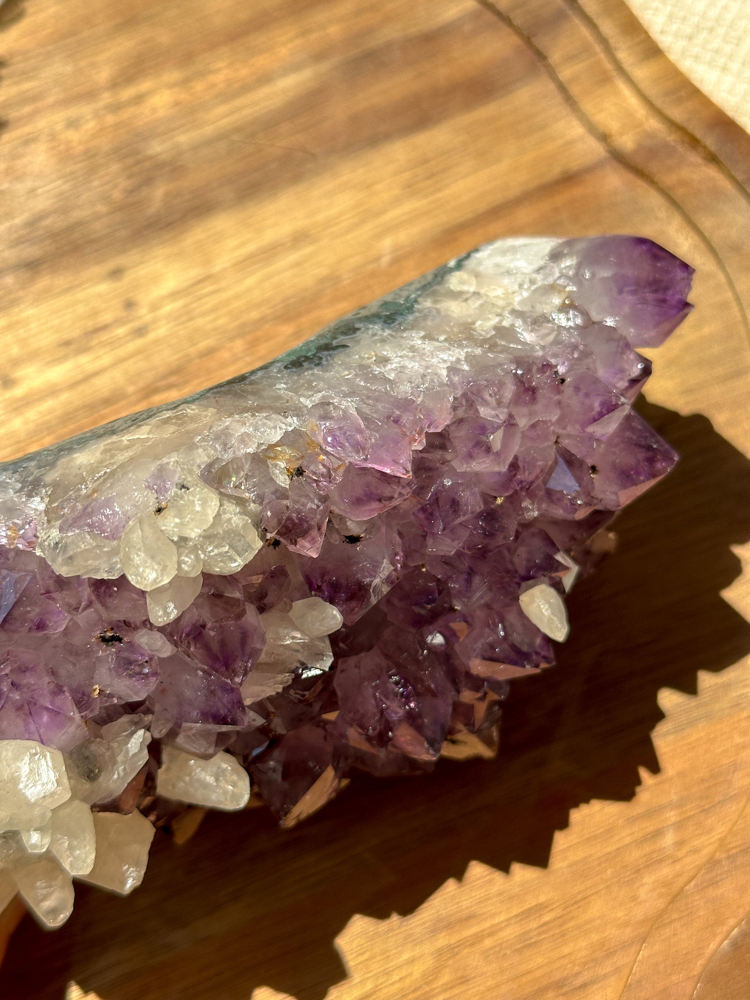 Amethyst Cluster with Clear Quartz