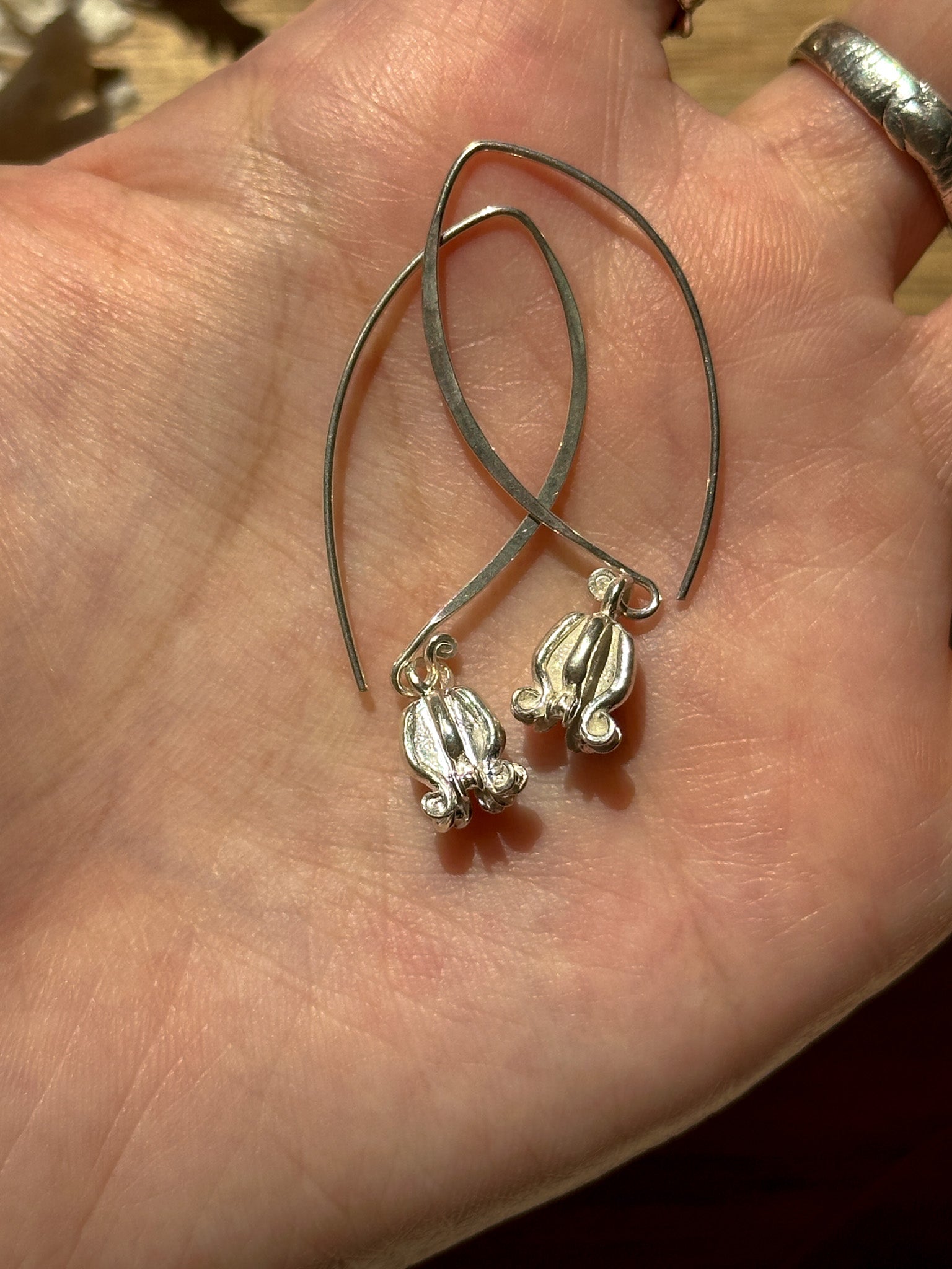 Karen Silver Earrings - Lily of the Valley