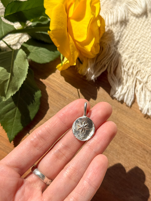 Shine Coin Pendant top D - daisy doe