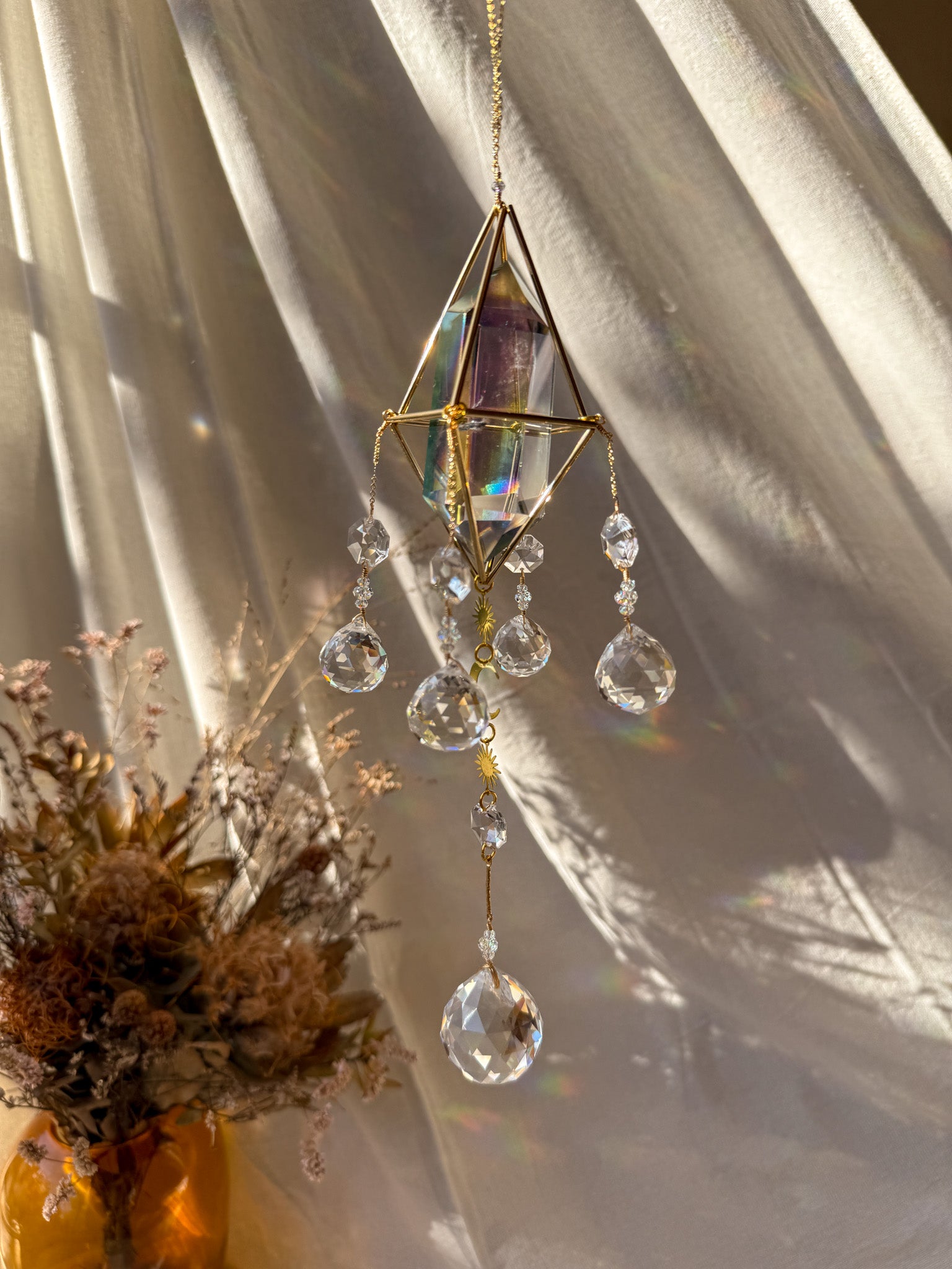 little Sunshine - Galaxy Rainbow Aura Quartz