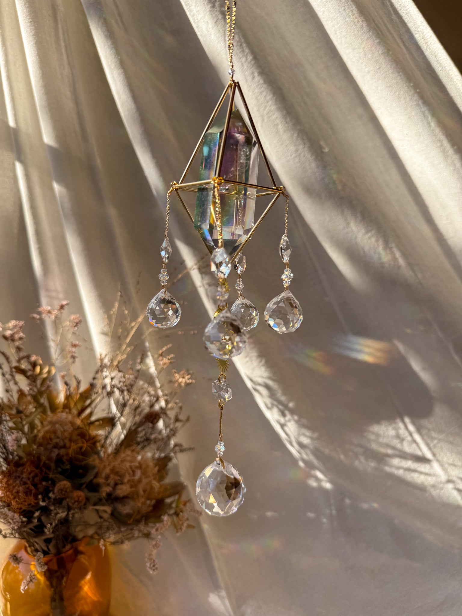 little Sunshine - Galaxy Rainbow Aura Quartz