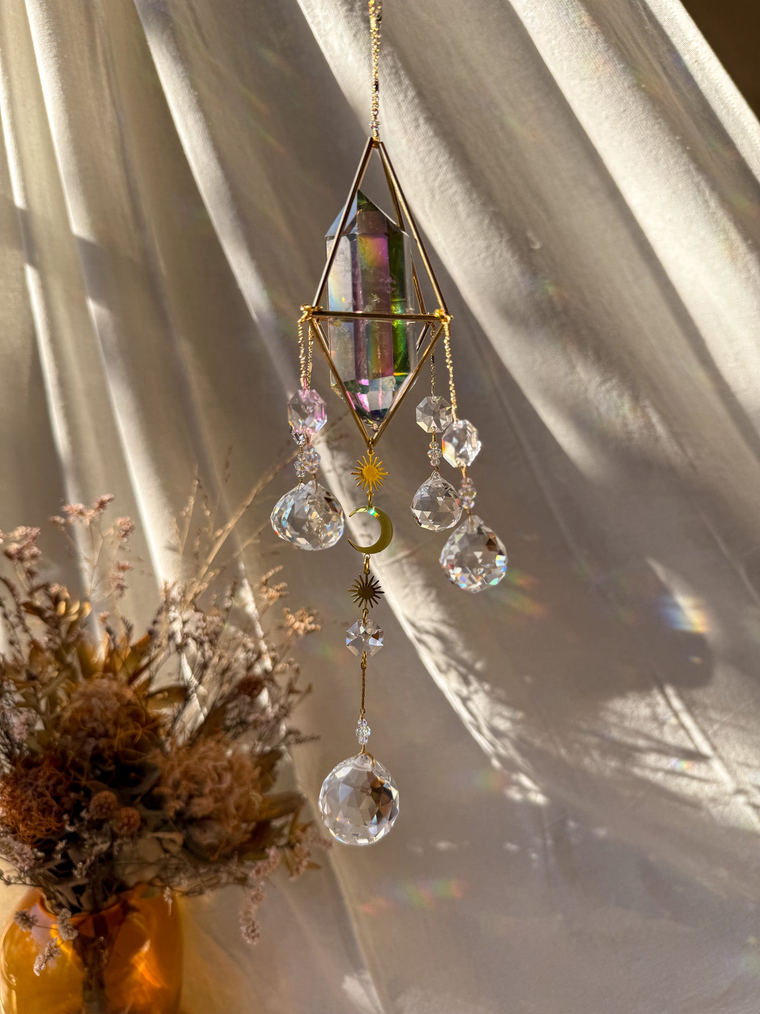 little Sunshine - Galaxy Rainbow Aura Quartz