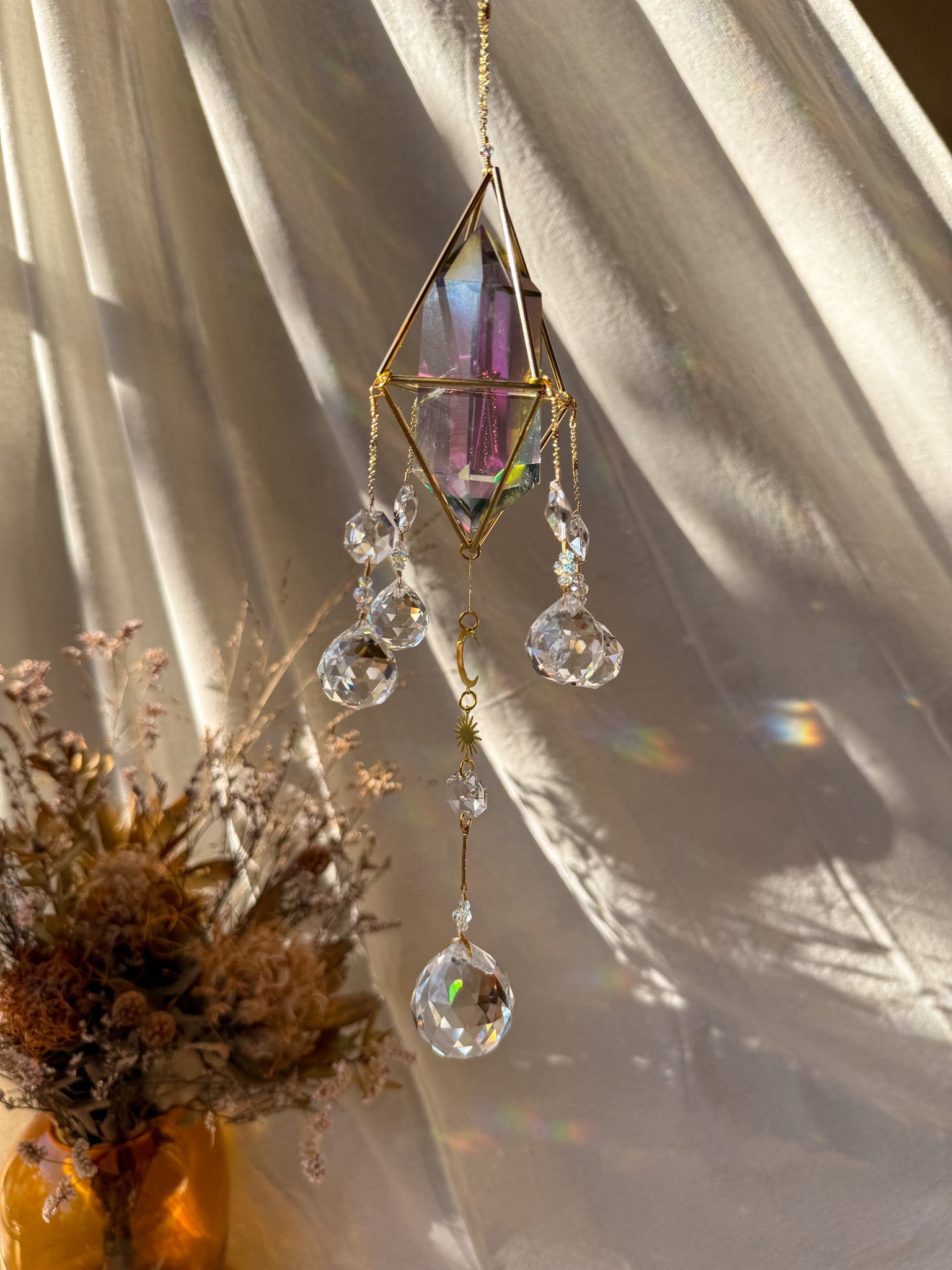 little Sunshine - Galaxy Rainbow Aura Quartz