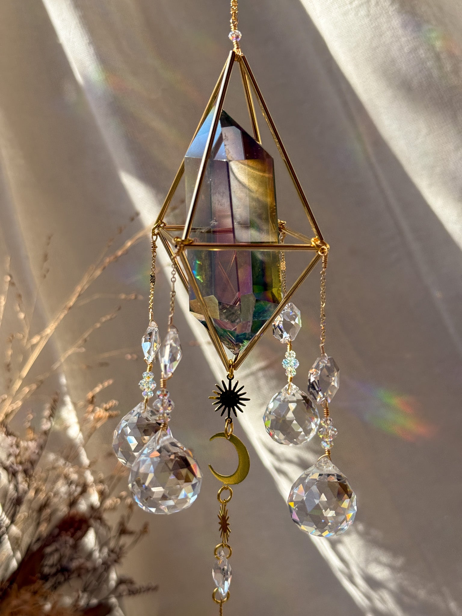 little Sunshine - Galaxy Rainbow Aura Quartz