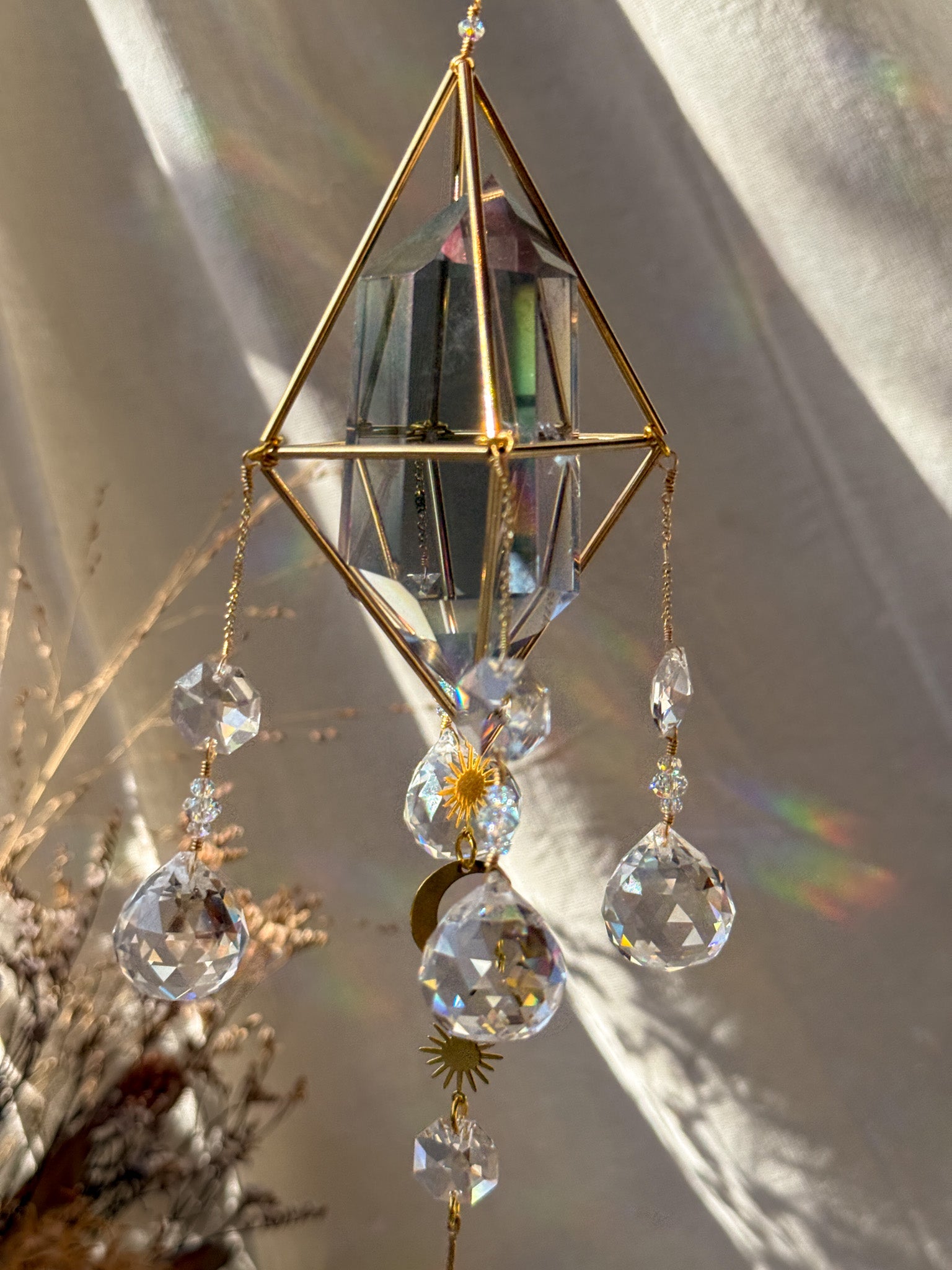 little Sunshine - Galaxy Rainbow Aura Quartz