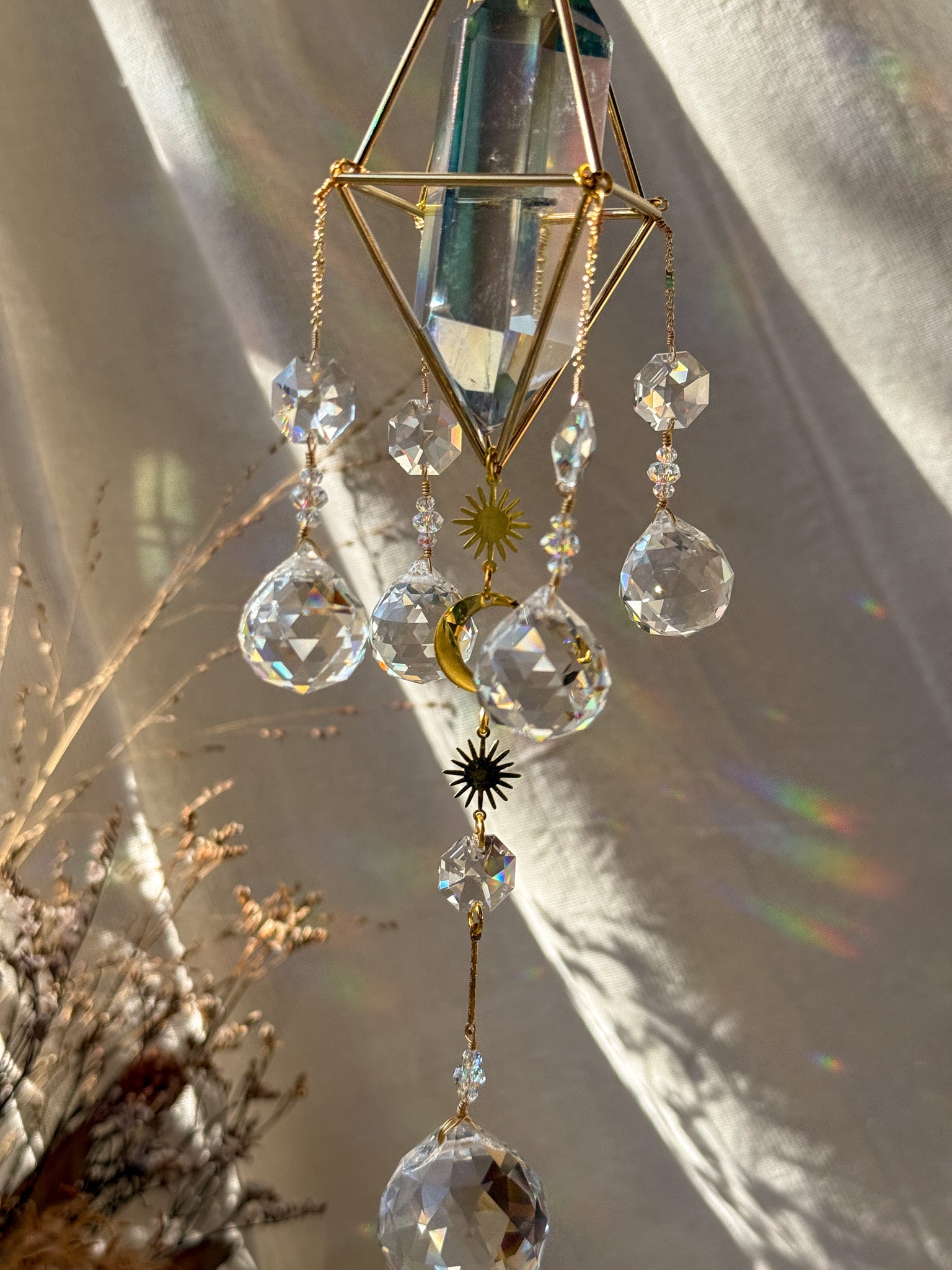 little Sunshine - Galaxy Rainbow Aura Quartz